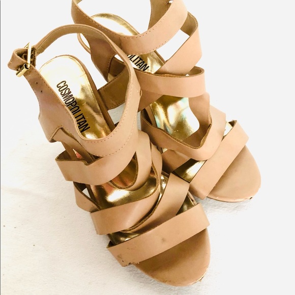 COSMOPOLITAN WOMENS STRAPPY SANDALS SIZE 8M - Picture 4 of 7